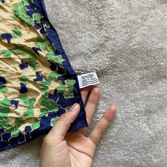 Vintage 60s Mod Acetate Geometric Scarf - Picture 3 of 4